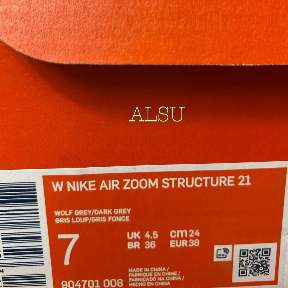 Nike Air Zoom Structure 21 Canvas Wolf Grey Women - Picture 12 of 12